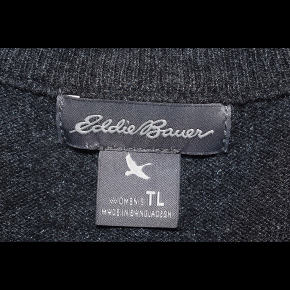 Eddie Bauer Women’s Tall-Large Cardigan (charcoal) - Picture 5 of 6